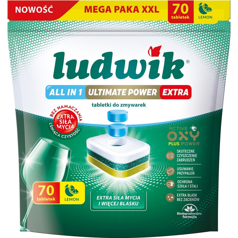 Tabletki do zmywarek LUDWIK All In One Ultimate Power Extra Lemon 70 szt.
