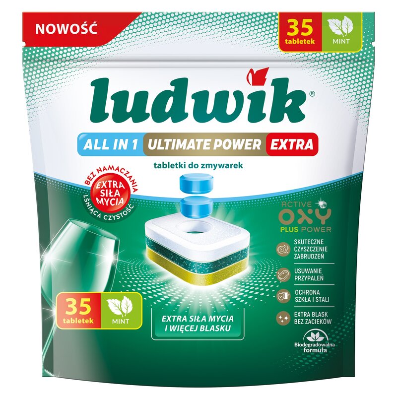 Tabletki do zmywarek LUDWIK All in One Ultimate Power Extra Mint 35 szt.