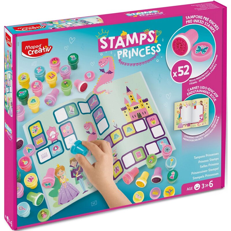 Zestaw kreatywny MAPED CREATIV Kolorowe stempelki Świat Księżniczek 907072