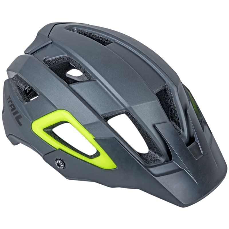 Kask rowerowy AUTHOR Trail X9 Szaro-żółty MTB (rozmiar M)