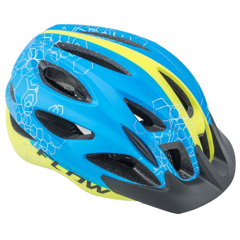 Kask rowerowy AUTHOR Flow X9 Niebiesko-żółty mat MTB (rozmiar M)