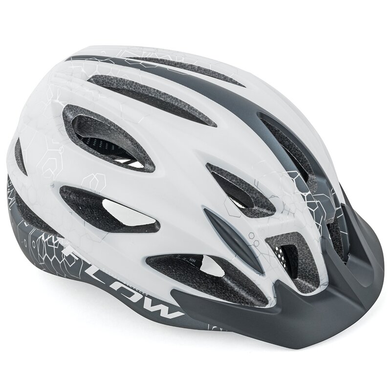 Kask rowerowy AUTHOR Flow X9 Biało-czarny MTB (rozmiar M)
