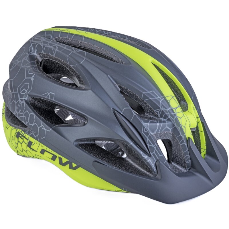 Kask rowerowy AUTHOR Flow X9 Czarno-żółty MTB (rozmiar M)