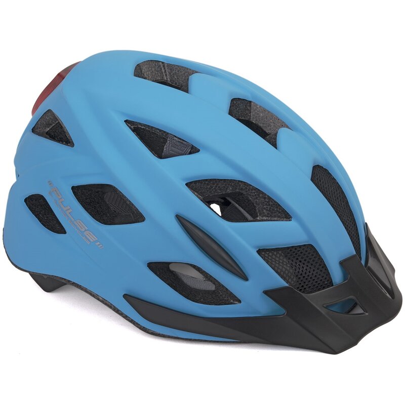 Kask rowerowy AUTHOR Pulse LED X8 Niebieski MTB z lampką (rozmiar L)