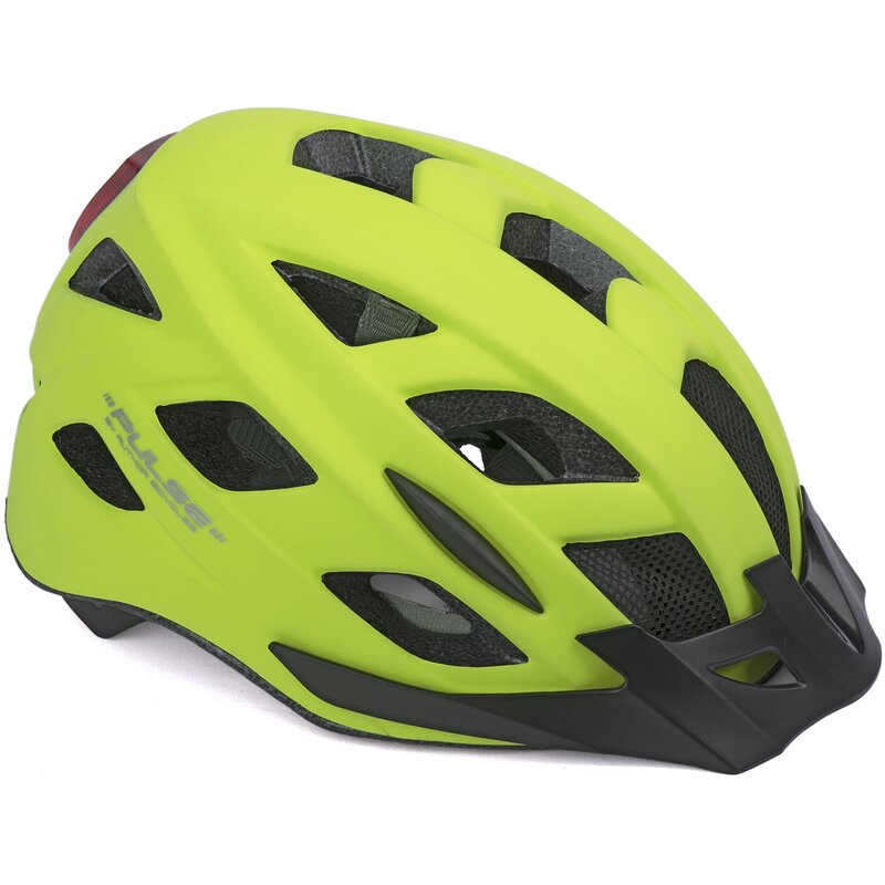 Kask rowerowy AUTHOR Pulse LED X8 Żółty MTB z lampką (rozmiar M)