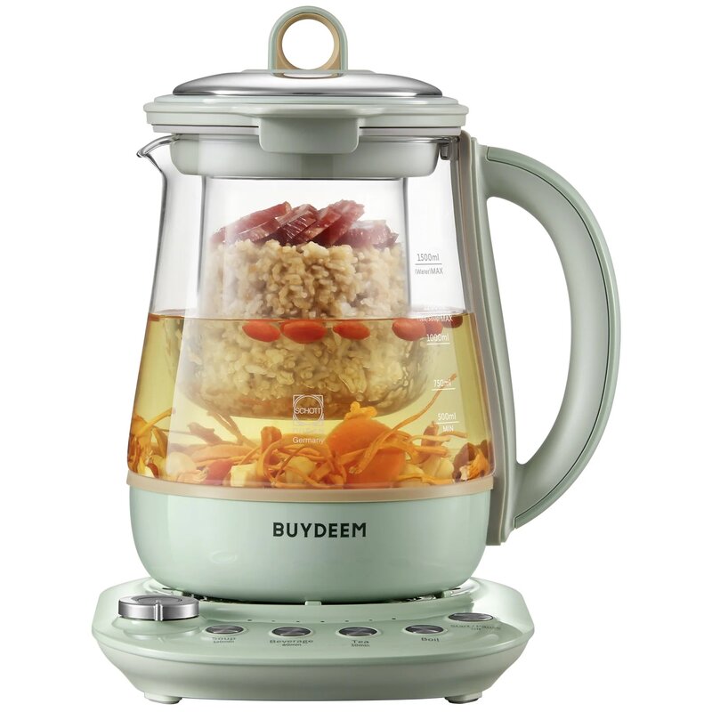 Czajnik BUYDEEM K1594T z funkcja parowaru, regulacją temperatury i zaparzaczem Miętowy