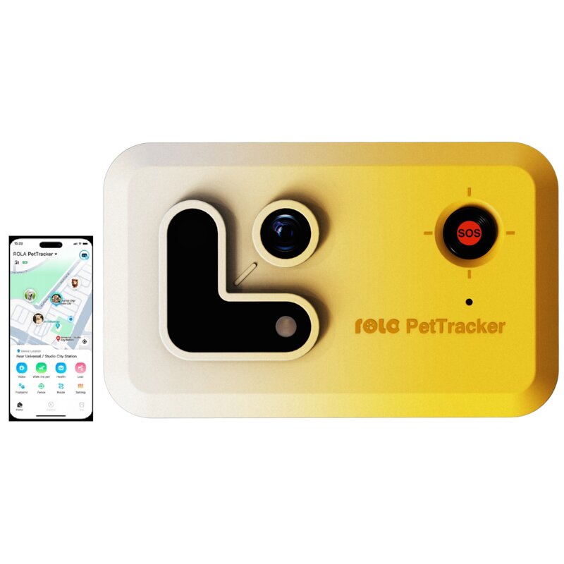 Lokalizator GPS dla psa i kota ENABOT Rola PetTracker Żółty