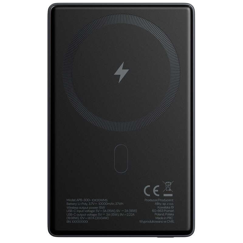 Powerbank ALLITY APB-300 10000 mAh 20W Szary