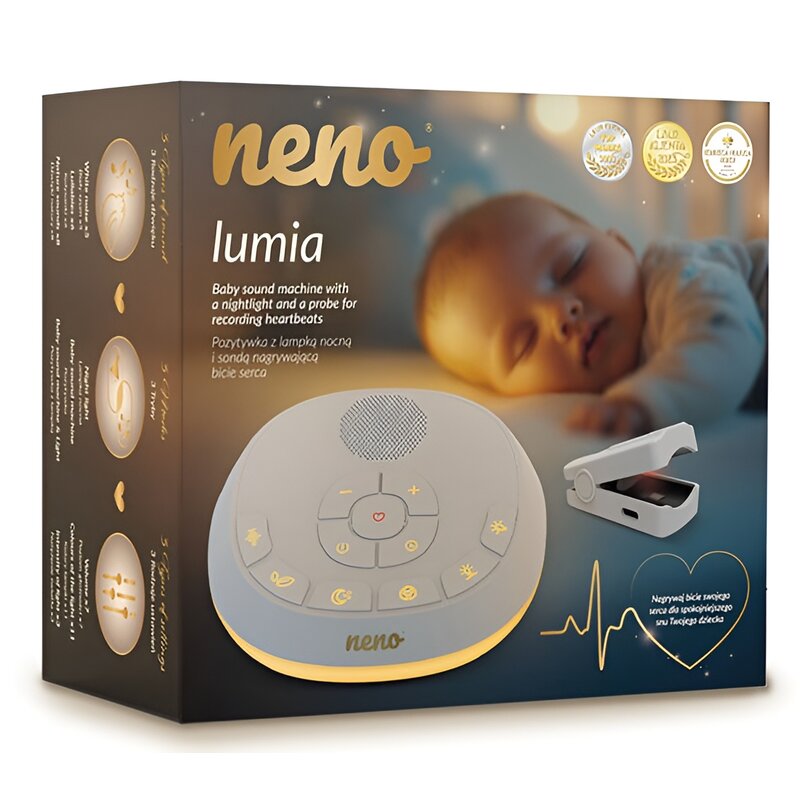 Pozytywka NENO Lumia z lampką nocną i sondą nagrywającą bicie serca