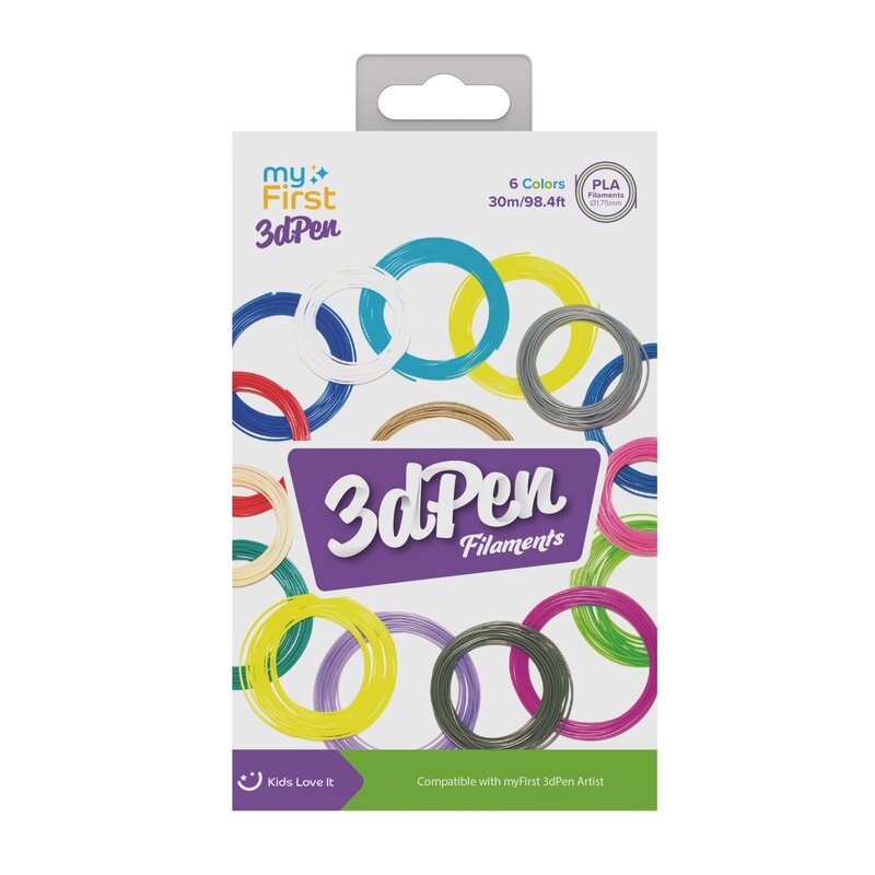 Filament MY FIRST FP8001AC-WC01 PLA, Średnica 1.75 mm, 0.09 kg (6 szt.)