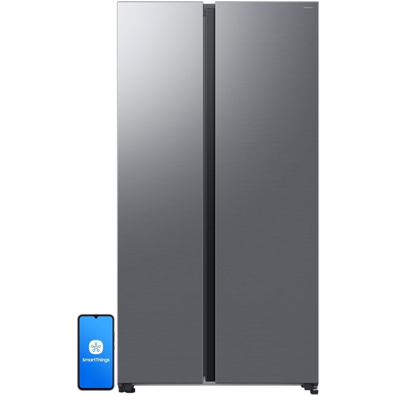 Samsung SBS RS70F65QETEO Funkcje AI Pełny No Frost 178,6cm Zdalne sterowanie Stal szczotkowana