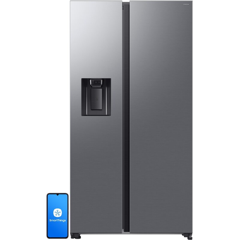 Samsung SBS RS70F65KETEO Funkcje AI Pełny No Frost 178,4cm Dystrybutor wody Zdalne sterowanie Szary
