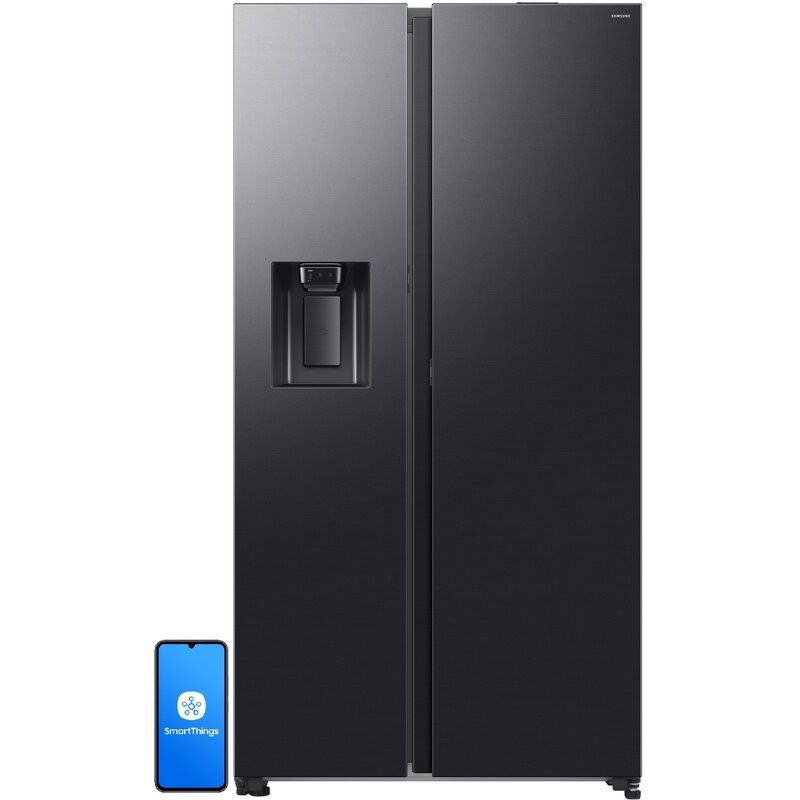 Samsung SBS RS80F66KCFEO Funkcje AI Auto Open Pełny No Frost 178,4cm Dystrybutor wody Zdalne sterowanie Grafitowa stal