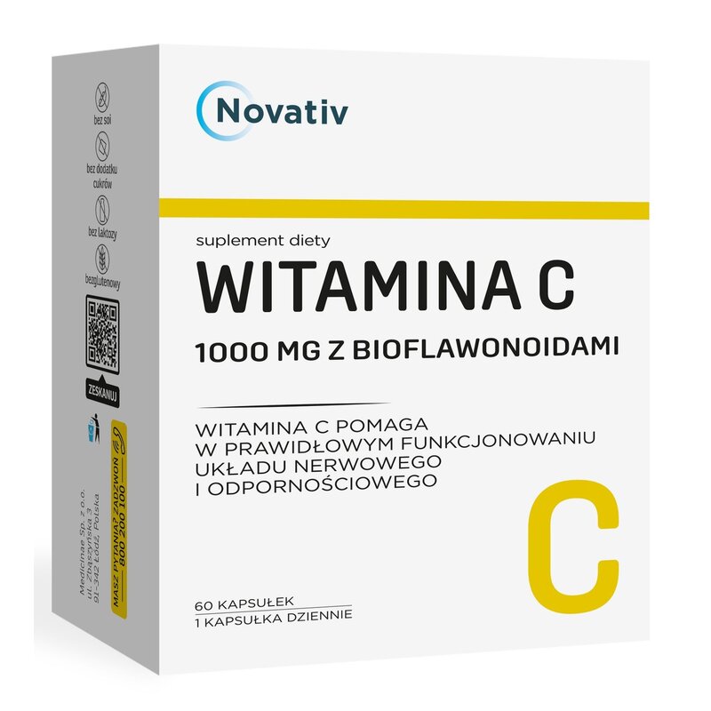 Witamina C NOVATIV Bioflawonoidy (60 kapsułek)