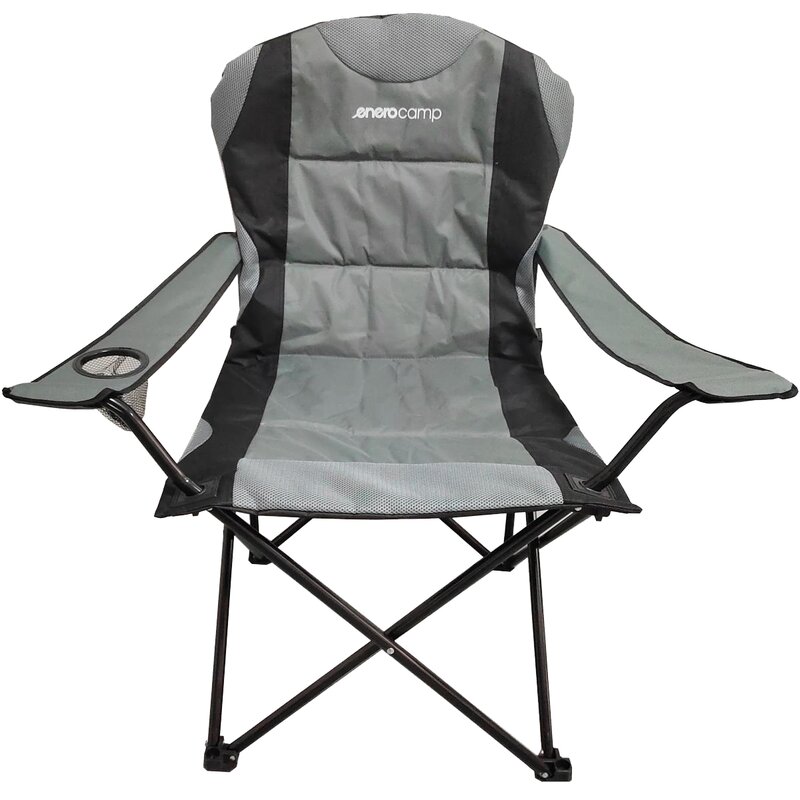 Krzesło turystyczne ENERO CAMP Lux Szaro-czarne
