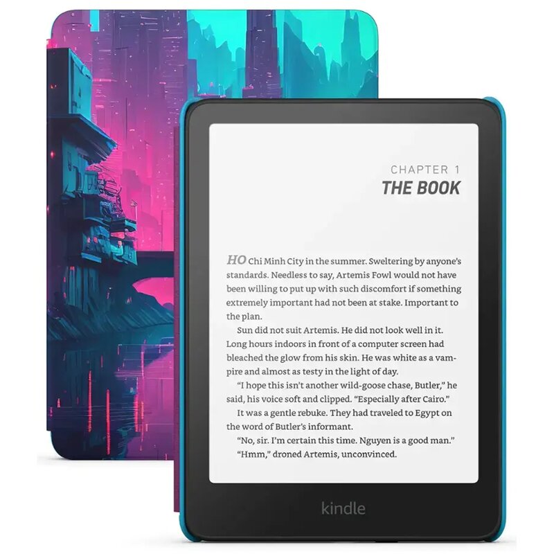 Czytnik e-booków AMAZON Kindle Paperwhite Kids Cyber City 7", Podświetlany ekran, Wi-Fi, Bez reklam Wielokolorowy