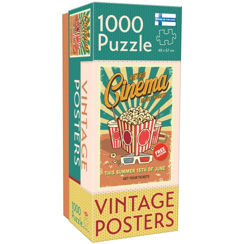 Puzzle TACTIC Vintage Posters Kino Retro 59212 (1000 elementów)