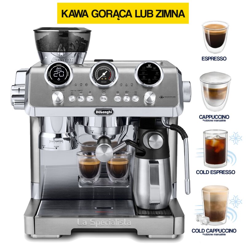 DeLonghi La Specialista Maestro EC9885M Kawa mrożona Szerokość 36,8cm