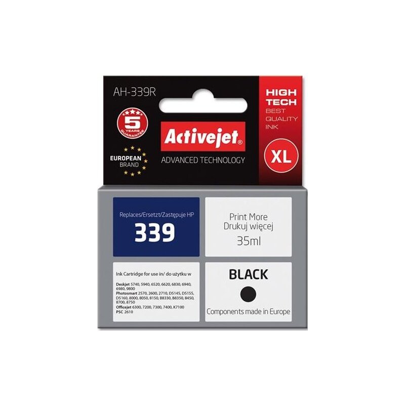 Tusz ACTIVEJET do HP 339 C8767EE Czarny 35 ml AH-339R
