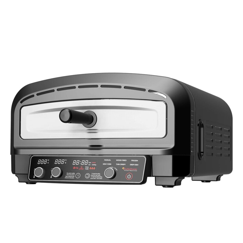 Piec do pizzy TURBOTRONIC TT-PO14 2200W średnica 37 cm Czarny