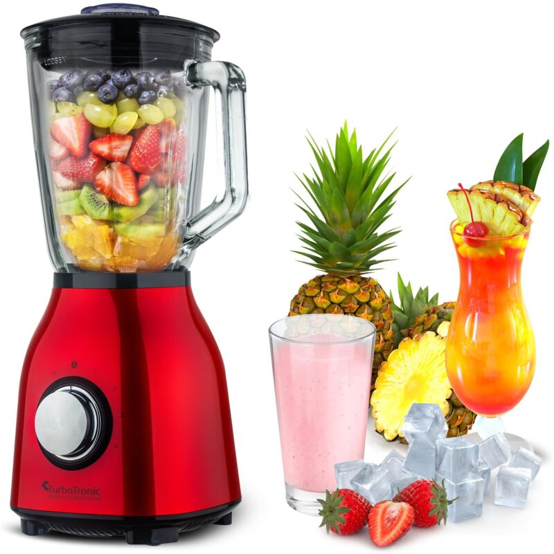 Blender kielichowy TURBOTRONIC TT-BG6 Czerwony