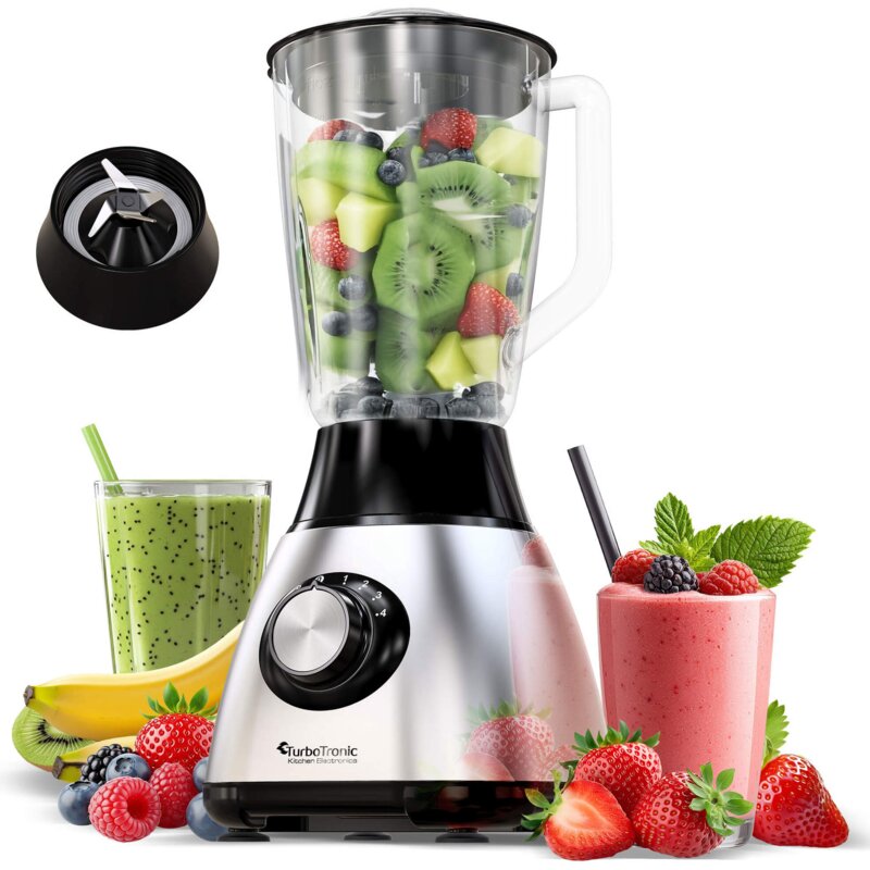 Blender kielichowy TURBOTRONIC TT-BG5 Srebrny