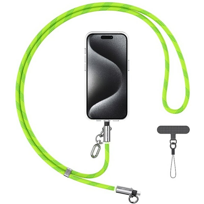 Smycz do telefonu z kablem do ładowania USB-C - Lightning USAMS SJ746 30W 1.2 m Zielony