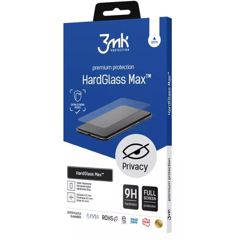 3mk HardGlass Max Privacy Black do Galaxy S25 Edge