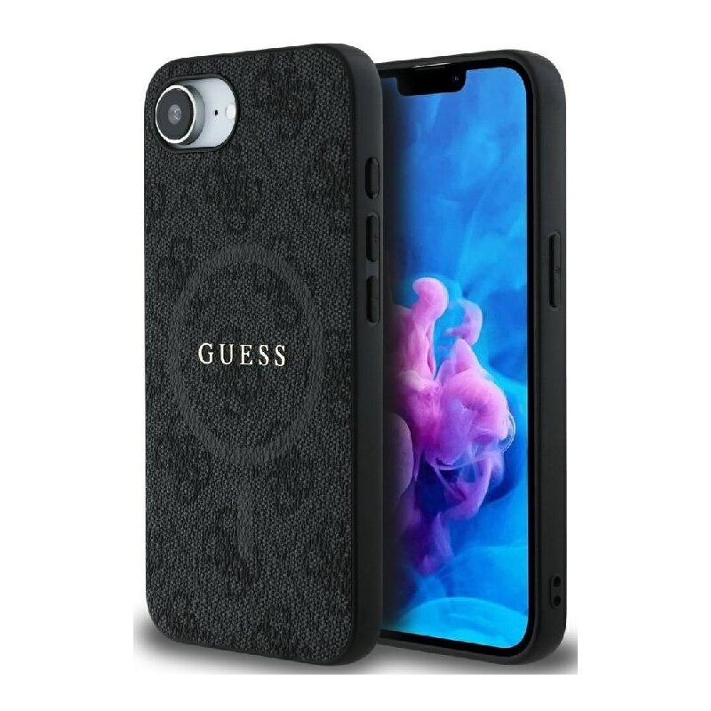 Etui GUESS 4G Ring Classic Logo MagSafe do Apple iPhone 16e/17e Czarny