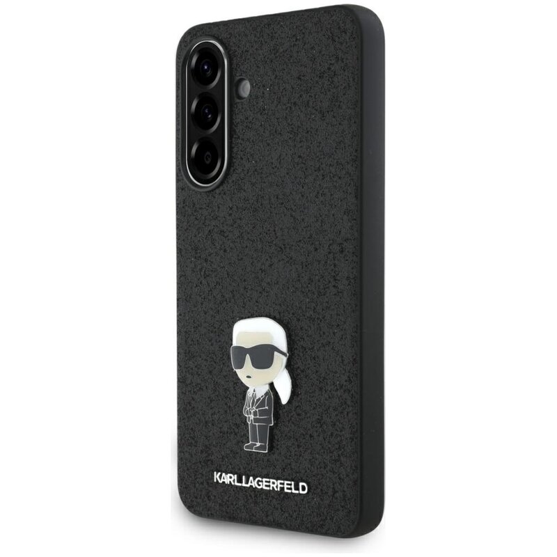 Karl Lagerfeld Fixed Glitter Ikonik Logo Metal Pin do Samsung Galaxy A36 Czarny