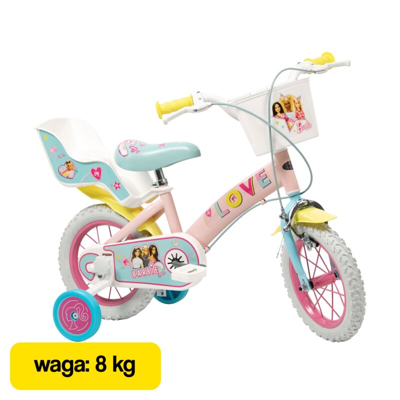 Rower dziecięcy TOIMSA Barbie 12 cali Wzrost: 85-100 cm Wiek: 3-5 lat
