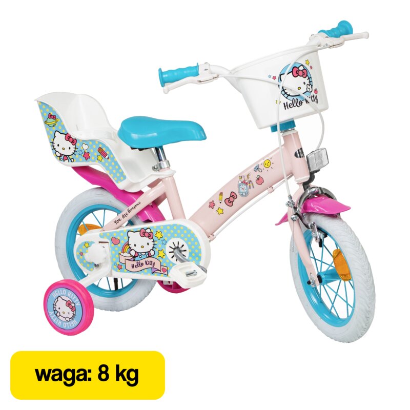Rower dziecięcy TOIMSA Hello Kitty 12 cali Wzrost: 85-100 cm Wiek: 3-5 lat