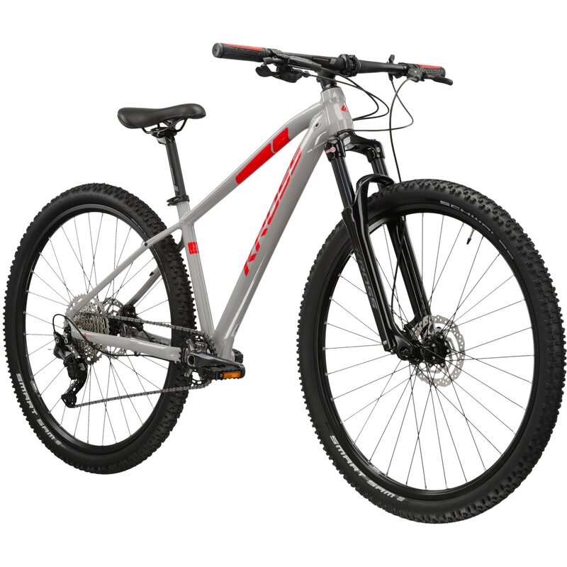 Rower górski MTB KROSS Level 4.0 M17 29 cali męski Szaro-czerwony
