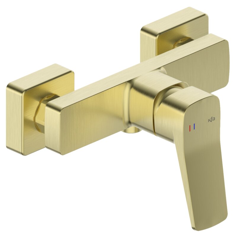 Bateria natryskowa KFA ARMATURA Malaga 4526-010-31 Złoto szczotkowane