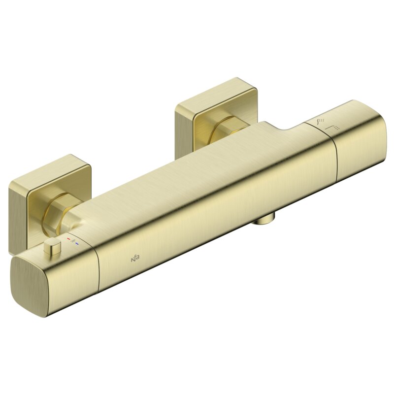 Bateria natryskowa KFA ARMATURA Malaga 5756-010-31 Złoto szczotkowane