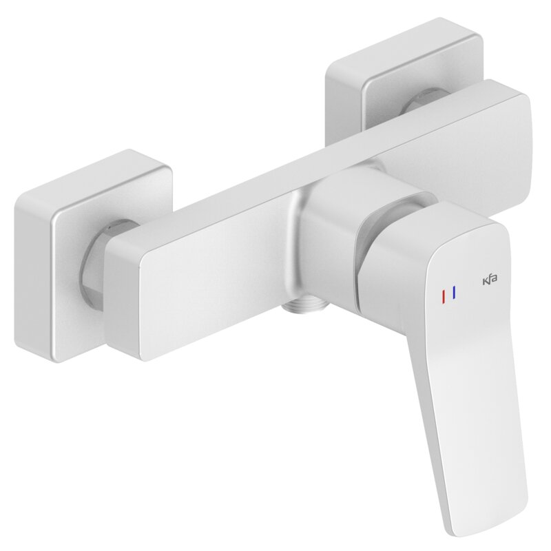 Bateria natryskowa KFA ARMATURA Malaga 4526-010-44 Biały