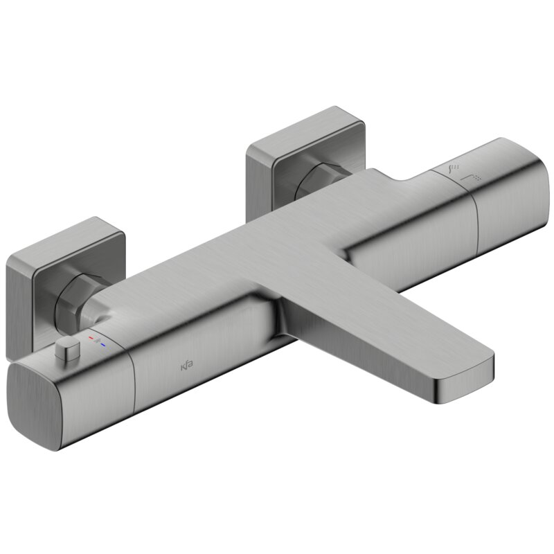 Bateria wannowa natynkowa KFA ARMATURA Malaga 5754-010-61 Szary metaliczny
