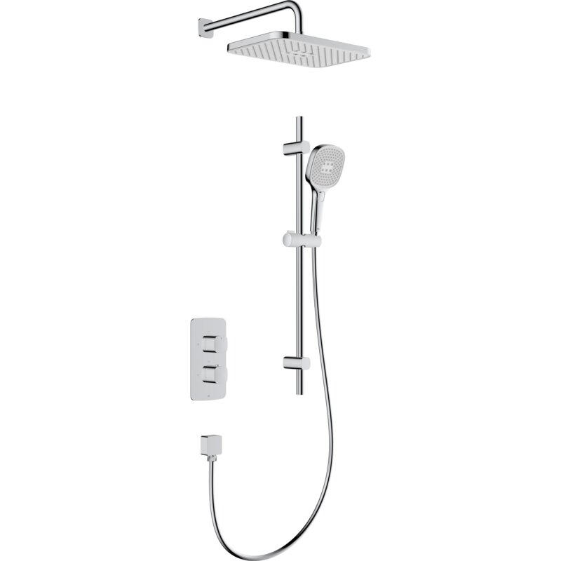 Zestaw prysznicowy podtynkowy KFA ARMATURA Malaga 5759-301-00 z deszczownicą Chrom