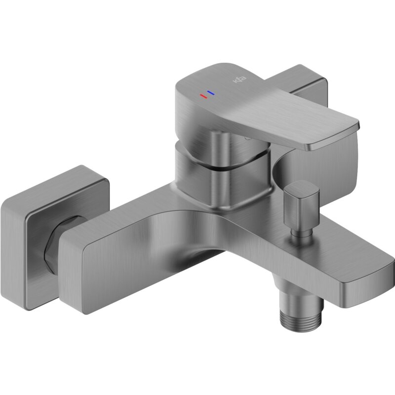 Bateria wannowa natynkowa KFA ARMATURA Malaga 4524-010-61 Szary metaliczny