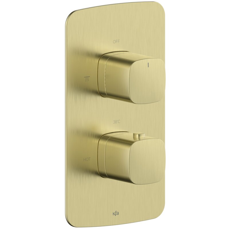 Bateria natryskowa podtynkowa KFA ARMATURA Malaga 5759-001-31 Złoto szczotkowane