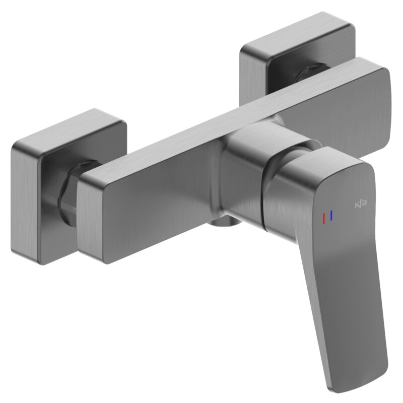 Bateria natryskowa KFA ARMATURA Malaga 4526-010-61 Szary metaliczny