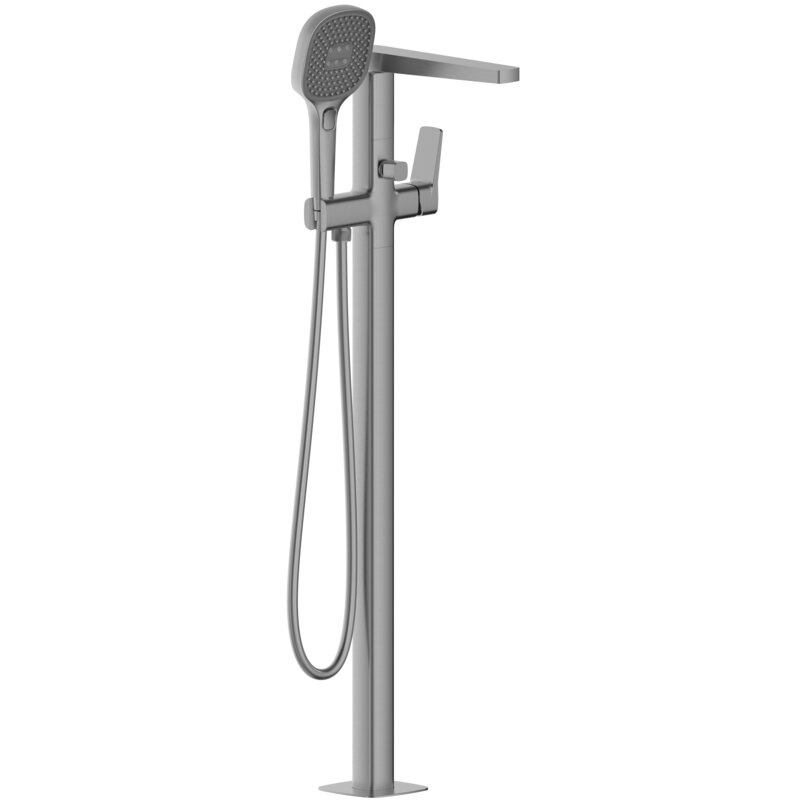 Bateria wannowa stojąca KFA ARMATURA Malaga 4525-510-61 Szary metaliczny