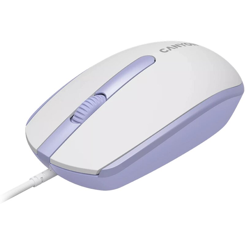 Mysz CANYON M-10 Biało-lawendowy