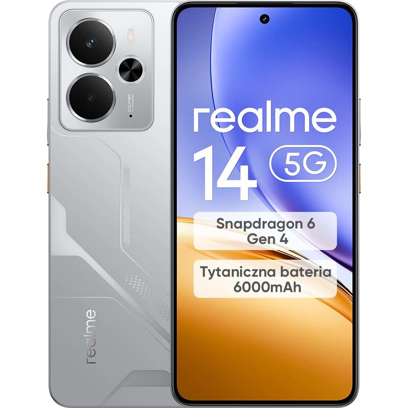 Smartfon REALME 14 5G 12/256GB 6.67" 120Hz Srebrny