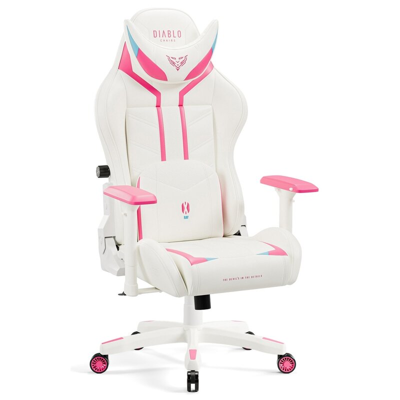 Fotel gamingowy DIABLO CHAIRS X-Ray 2.0 Small Biało-różowy