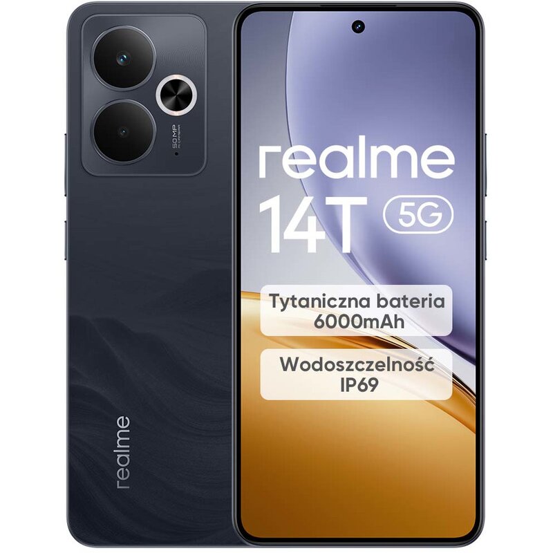 Smartfon REALME 14T 5G 8/256GB 6.67" 120Hz Czarny