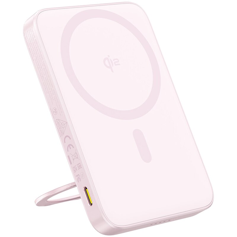 Powerbank indukcyjny BASEUS PicoGo Qi2 5000 mAh 20W Różowy