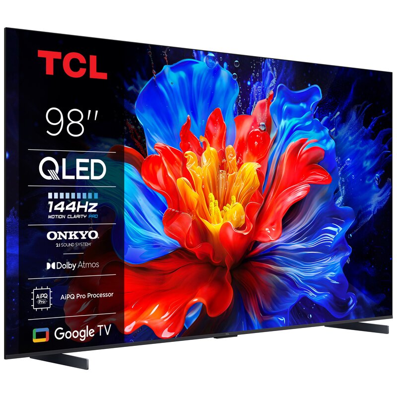 Telewizor TCL 98P89K 98" QLED 4K 144Hz Google TV Dolby Atmos Dolby Vision HDMI 2.1