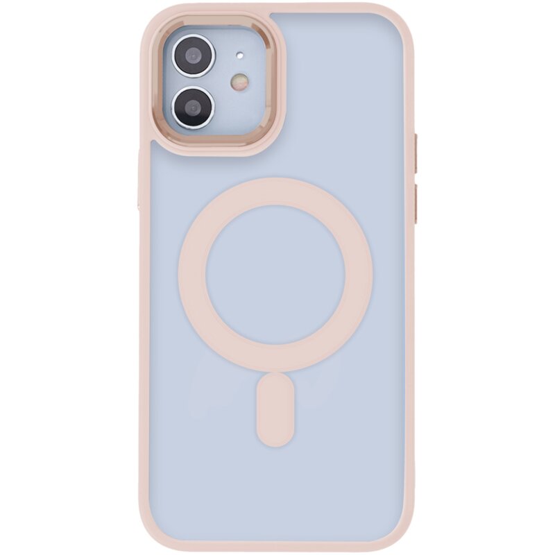 Etui TECTO SHIELD Satin Elegant Mag do Apple iPhone 12/12 Pro Przezroczysto-różowy