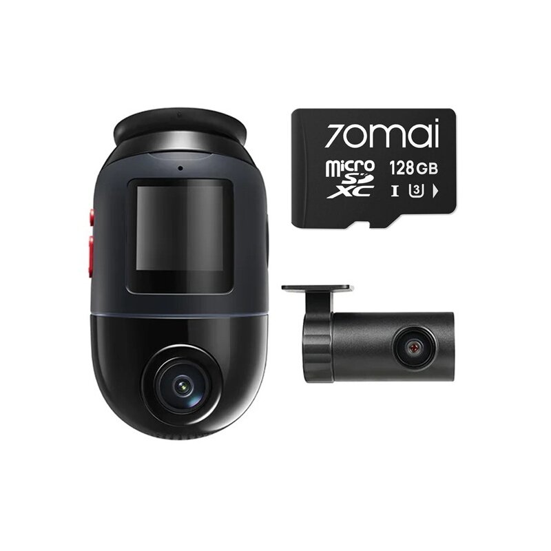 Wideorejestrator 70MAI X800 4K Omni Set Czarny + kamera tylna 70MAI RC14 + karta 70mai SD 128GB